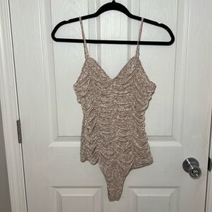 NWT Magnolia Boutique Midnight Lady Mesh White Floral Bodysuit